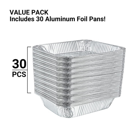 Nicole Home Collection aluminum half-size pan on steam table, ideal for hot buffets.