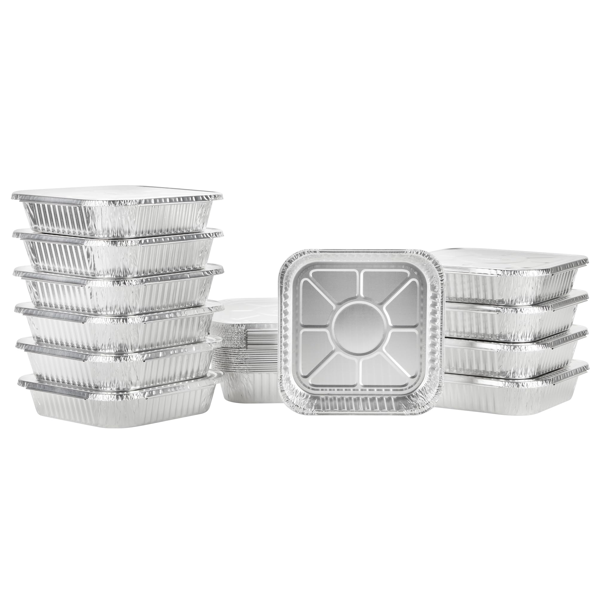 Nicole Home Collection catering-ready trays with lids for mess-free service.
