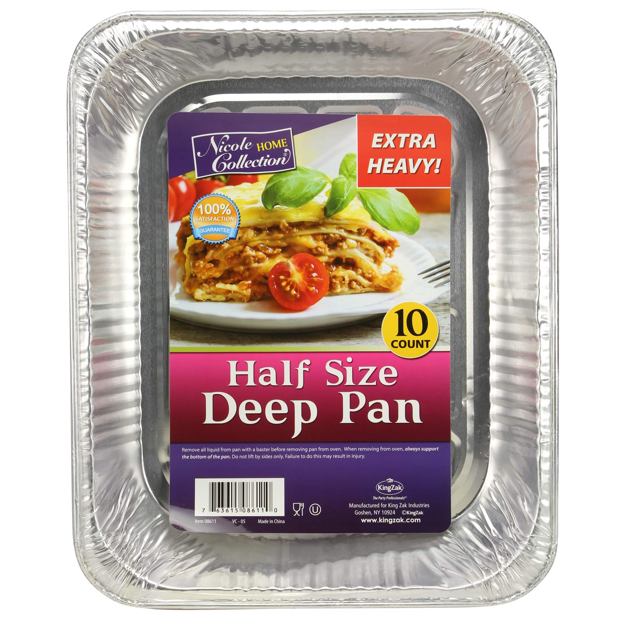 Nicole Home Collection half-size aluminum pan for easy baking and serving