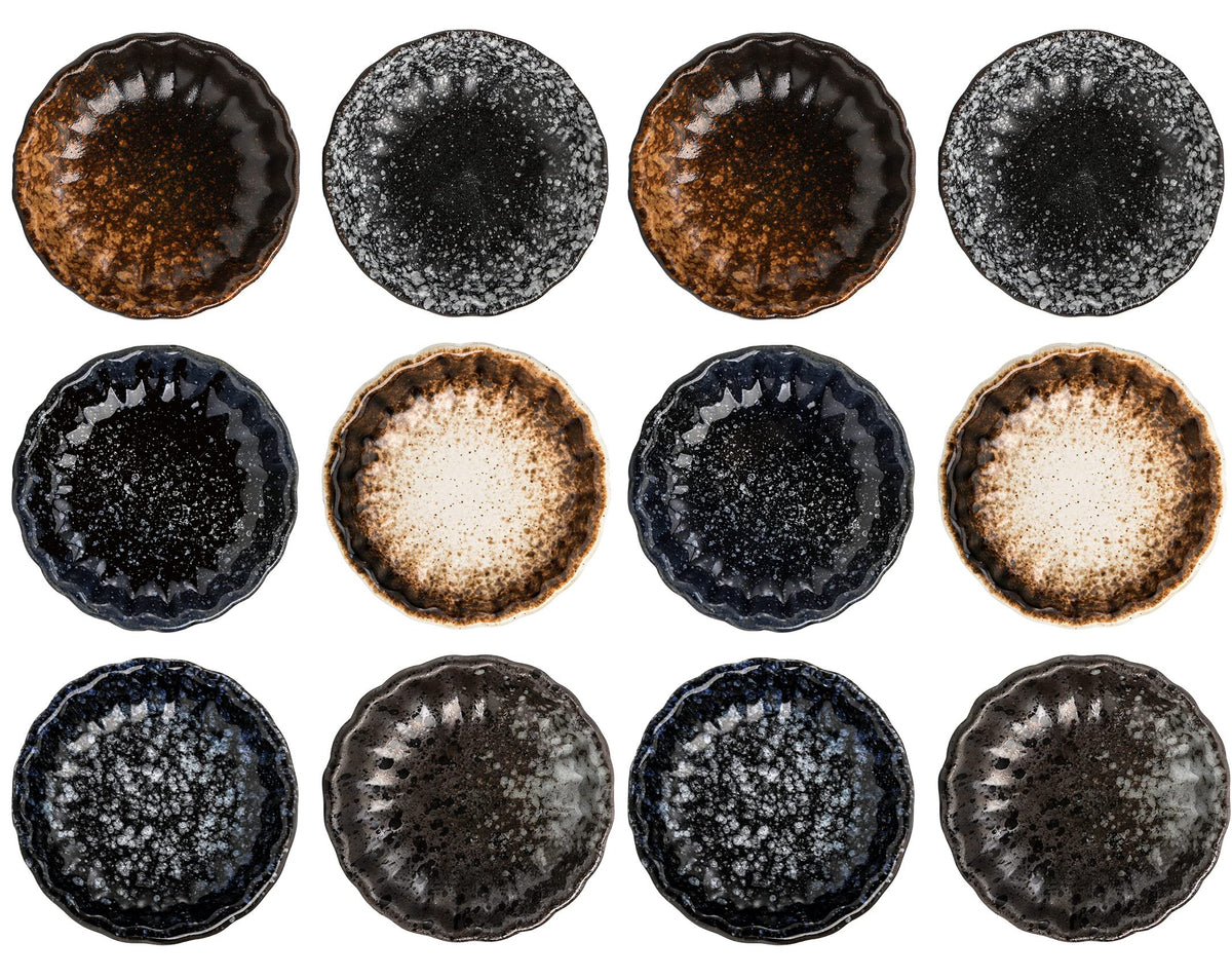 Nicunom dipping bowls with retro pattern for elegant sauce service