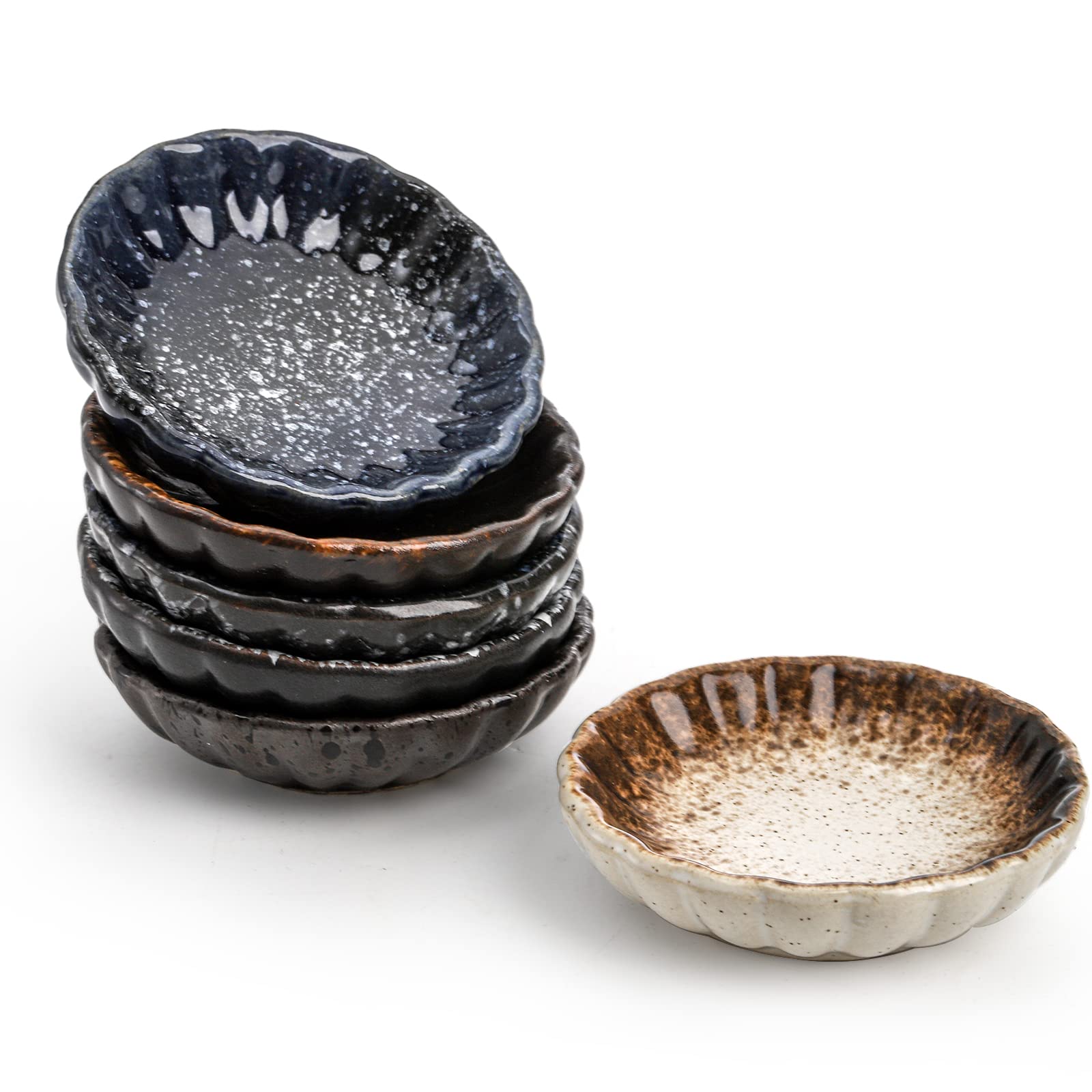 Nicunom dipping bowls with retro design in close-up view