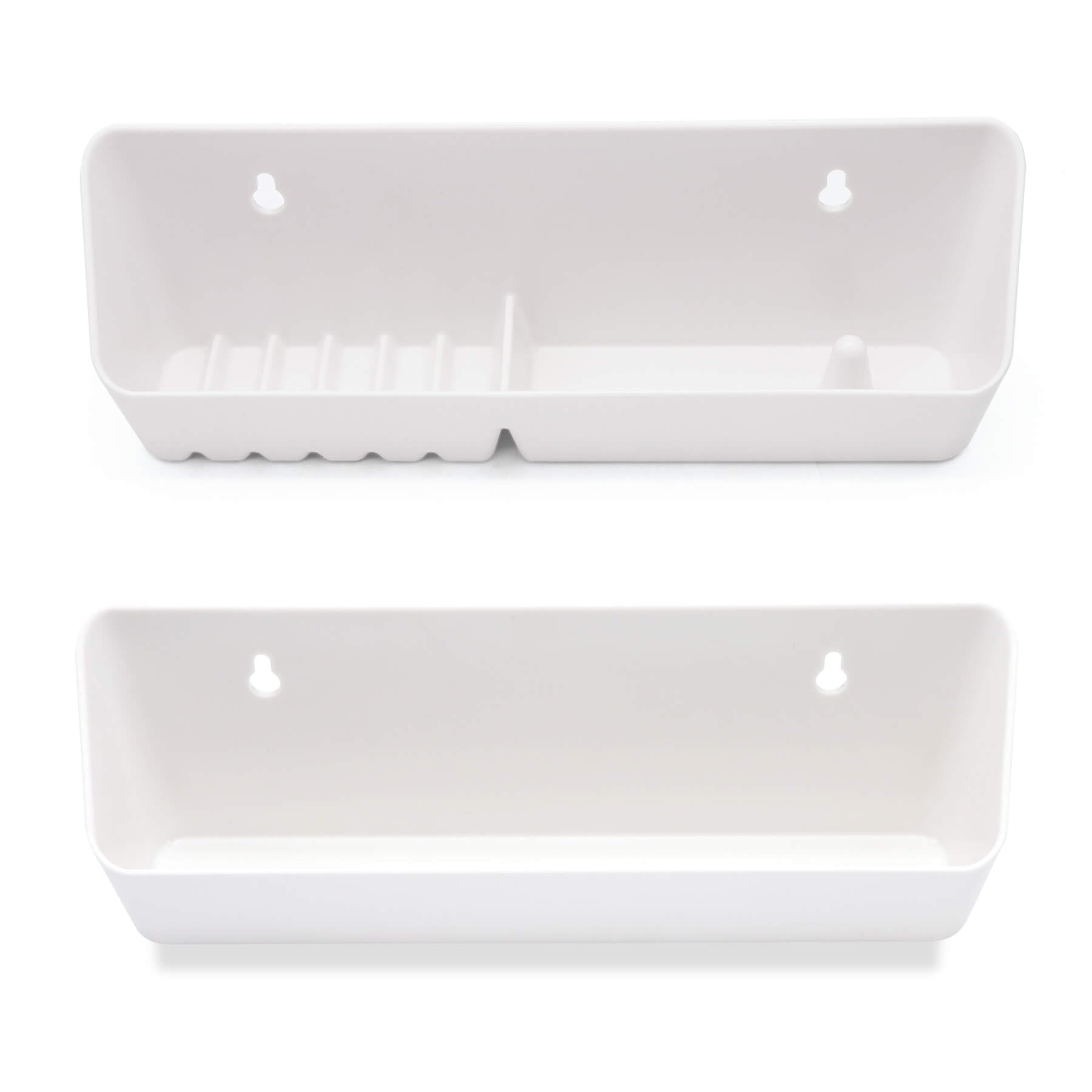 NIDAYE tip out sink tray front view keeps sponges organized.