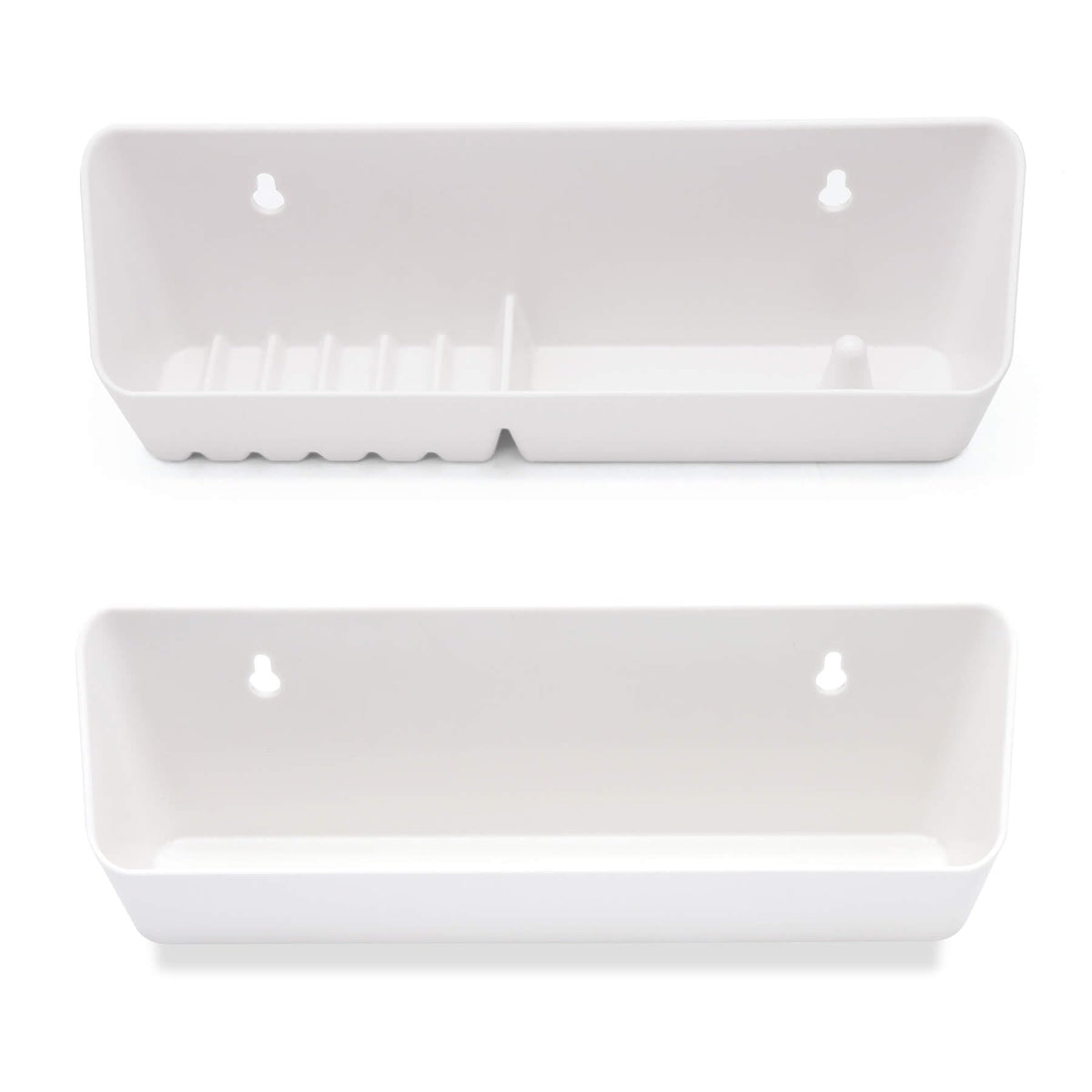 NIDAYE tip out sink tray front view keeps sponges organized.