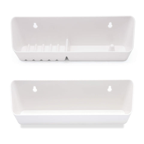 NIDAYE tip out sink tray front view keeps sponges organized.