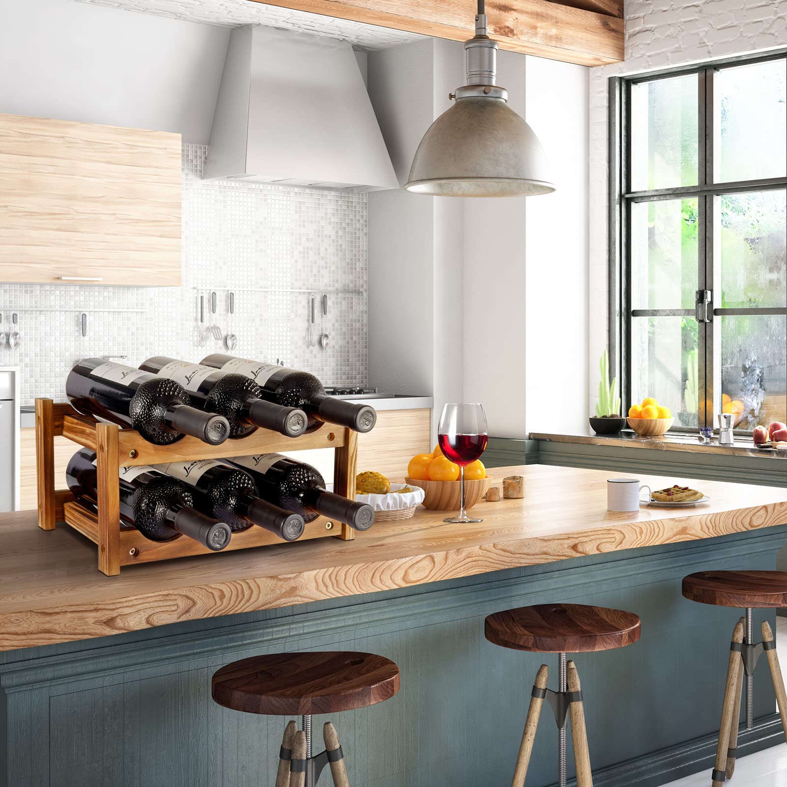 Niep 6-bottle wine rack makes a thoughtful gift for holidays or housewarmings