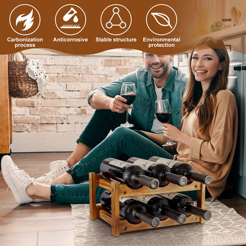 Niep wine rack fits kitchen bar or pantry adding decorative organization