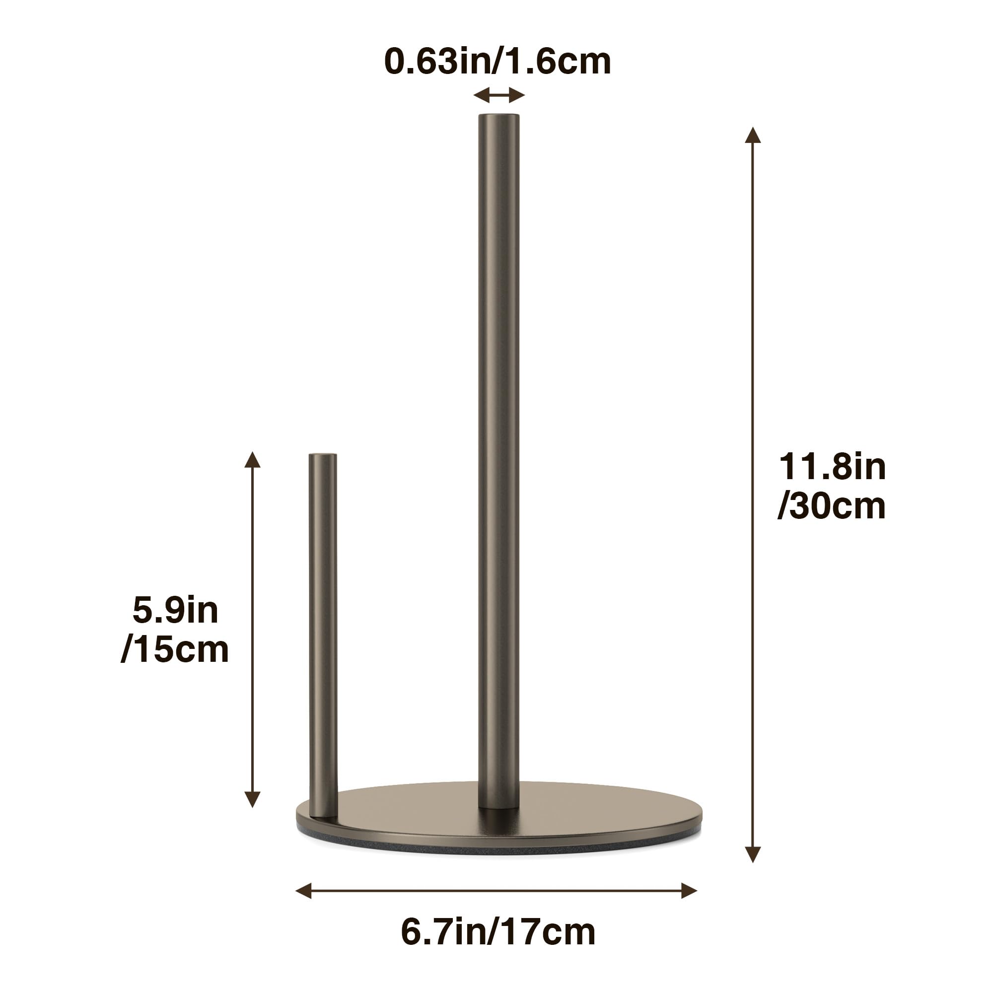 Niffgaff bronze kitchen paper holder dimensions fit standard rolls