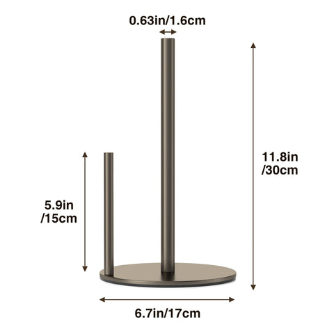 Niffgaff bronze kitchen paper holder dimensions fit standard rolls