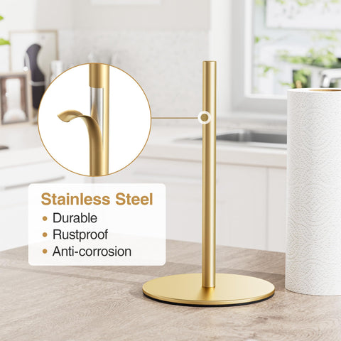 Niffgaff gold kitchen towel dispenser adds elegance and organization