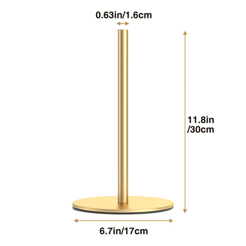 Niffgaff gold free-standing unit fits standard rolls with a premium finish