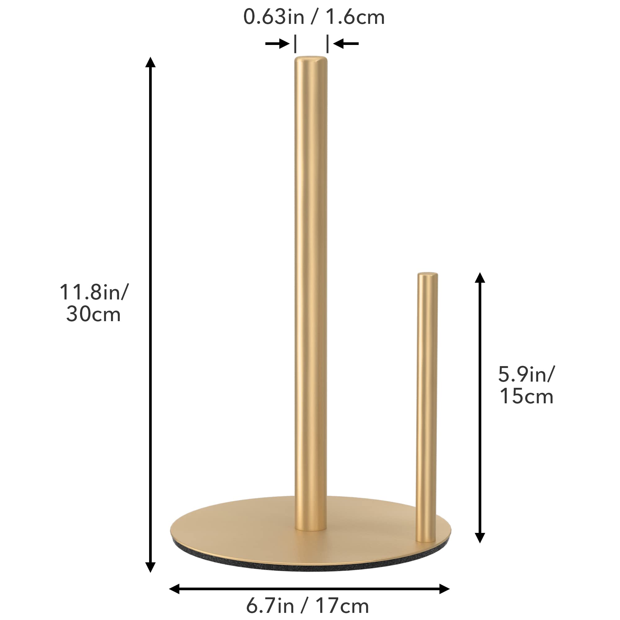 Side view shows slim footprint for small countertops.