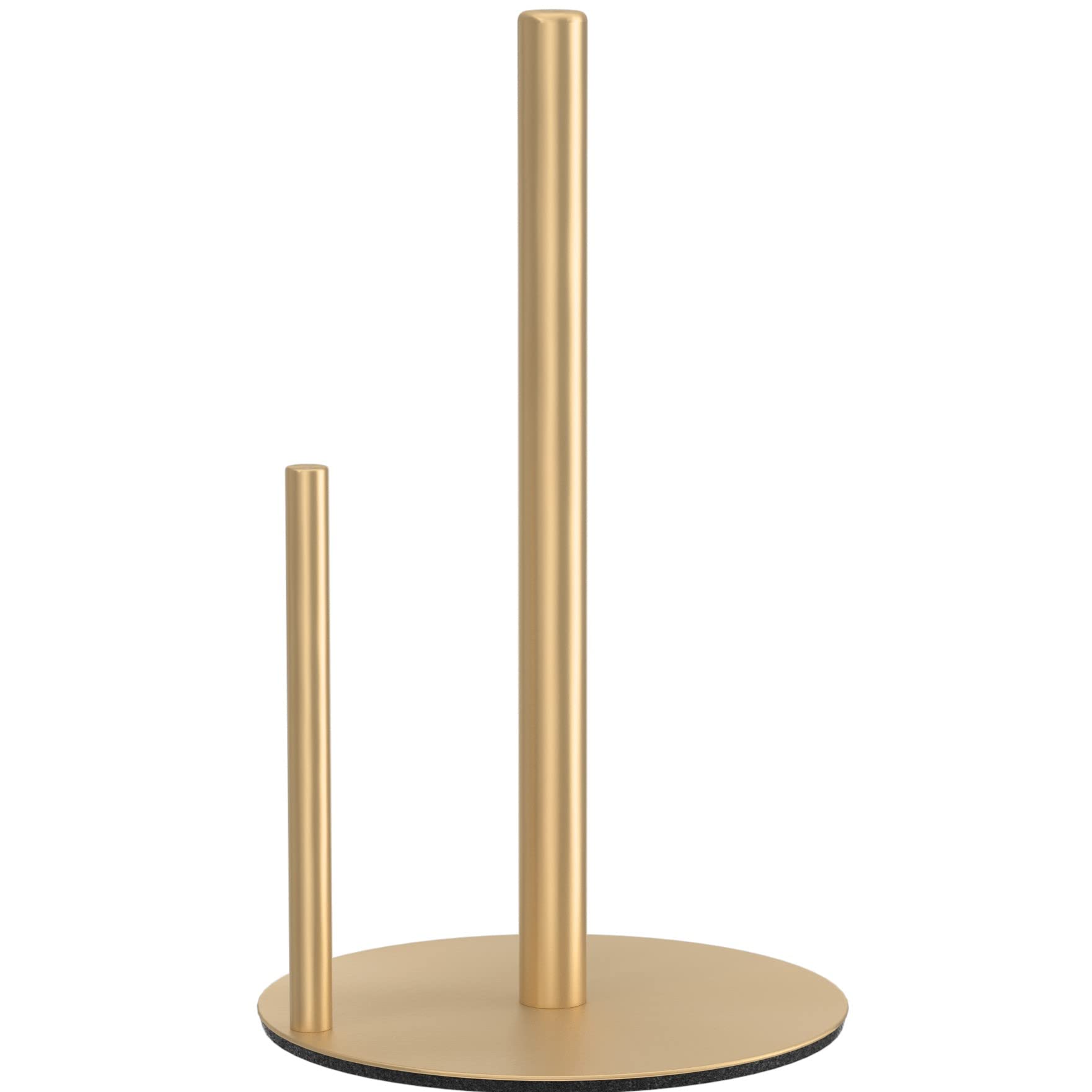 Niffgaff gold paper towel holder from the front shows a sleek matte finish.