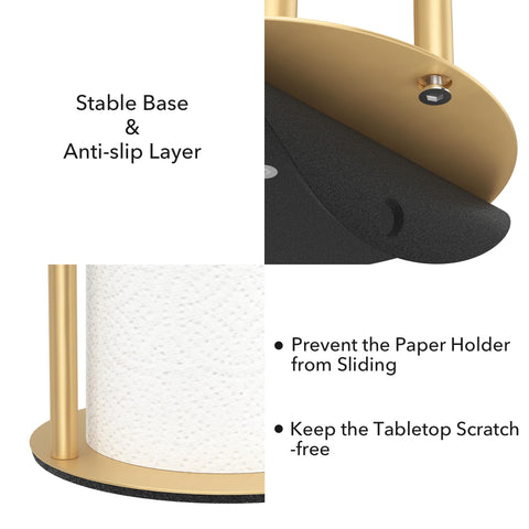 Product on counter with standard roll demonstrates bottom-to-top tear.