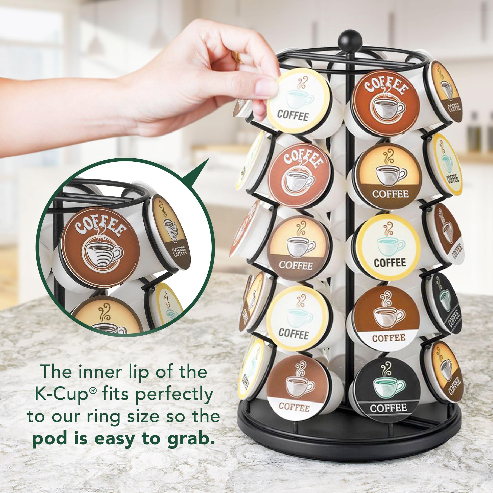 Durable, easy-to-clean construction designed for daily coffee routines.