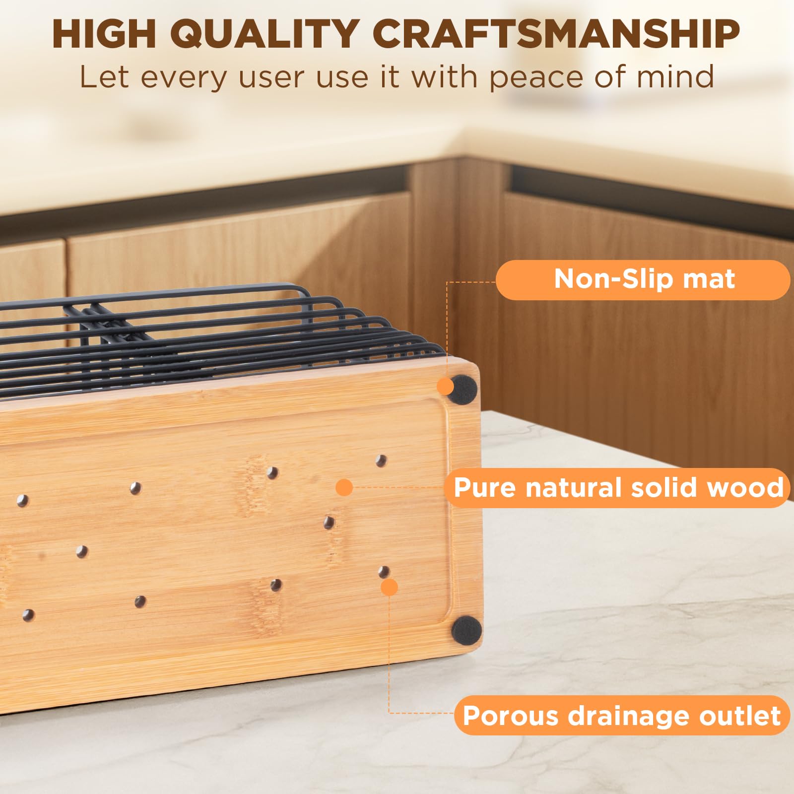 Nigelia ventilated design promotes drying of utensils