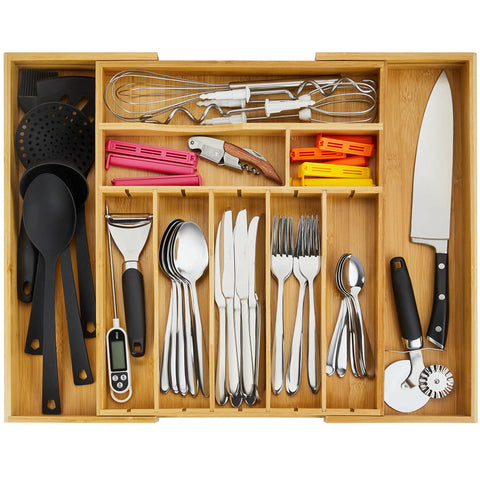 Night Tree spoon organizer feature keeps teaspoons accessible and drawer clutter free.