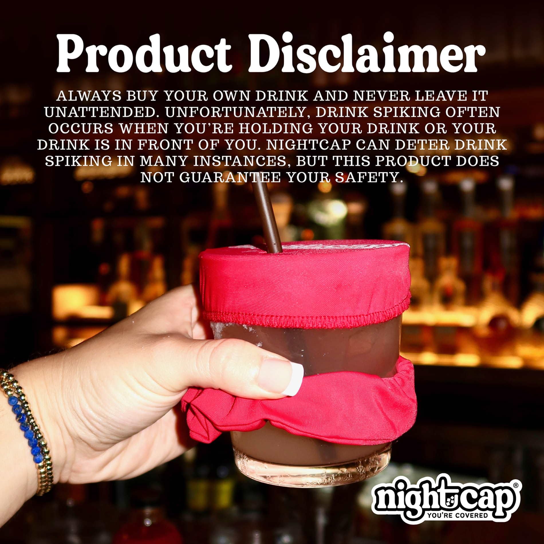 Black Nightcap product shot highlights sleek, discreet design.