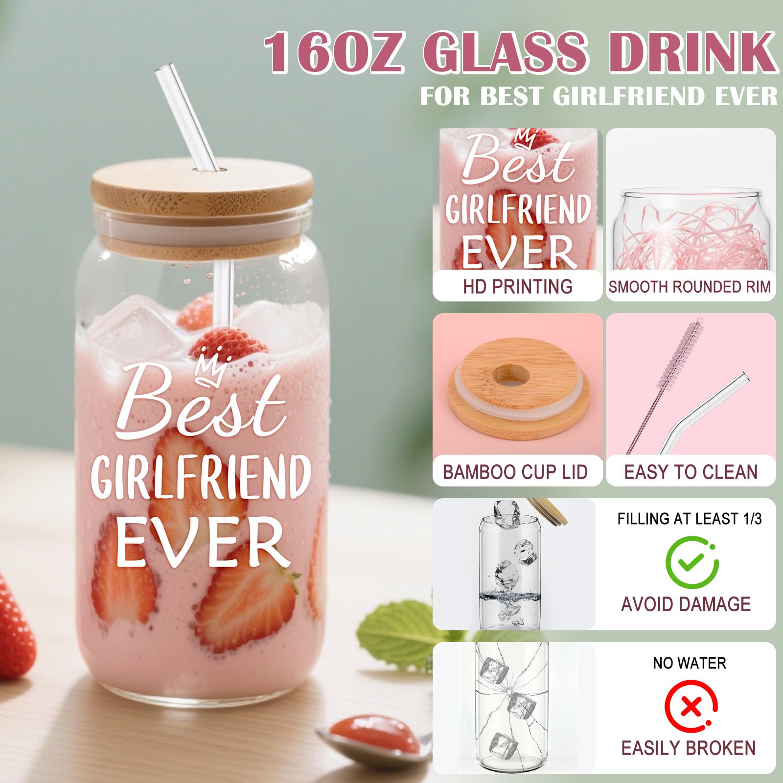 Nigifter reusable glass straws reduce waste and simplify cleanup.