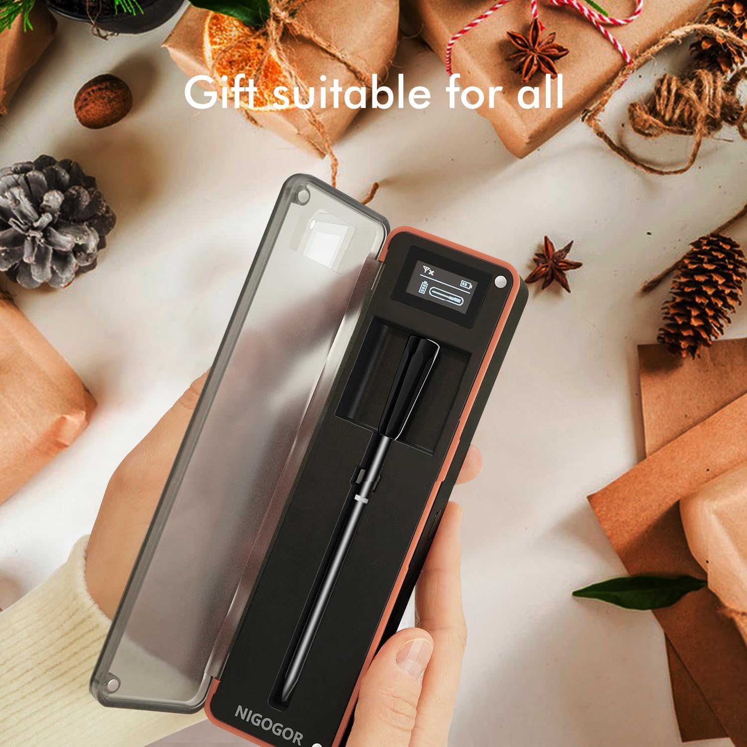 NIGOGOR remote Bluetooth connection enables real-time monitoring from anywhere in the kitchen.