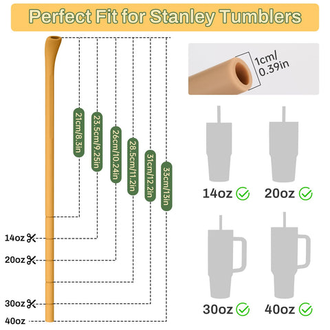 NiHome customizable-length straw with included brush for versatile cup fit.