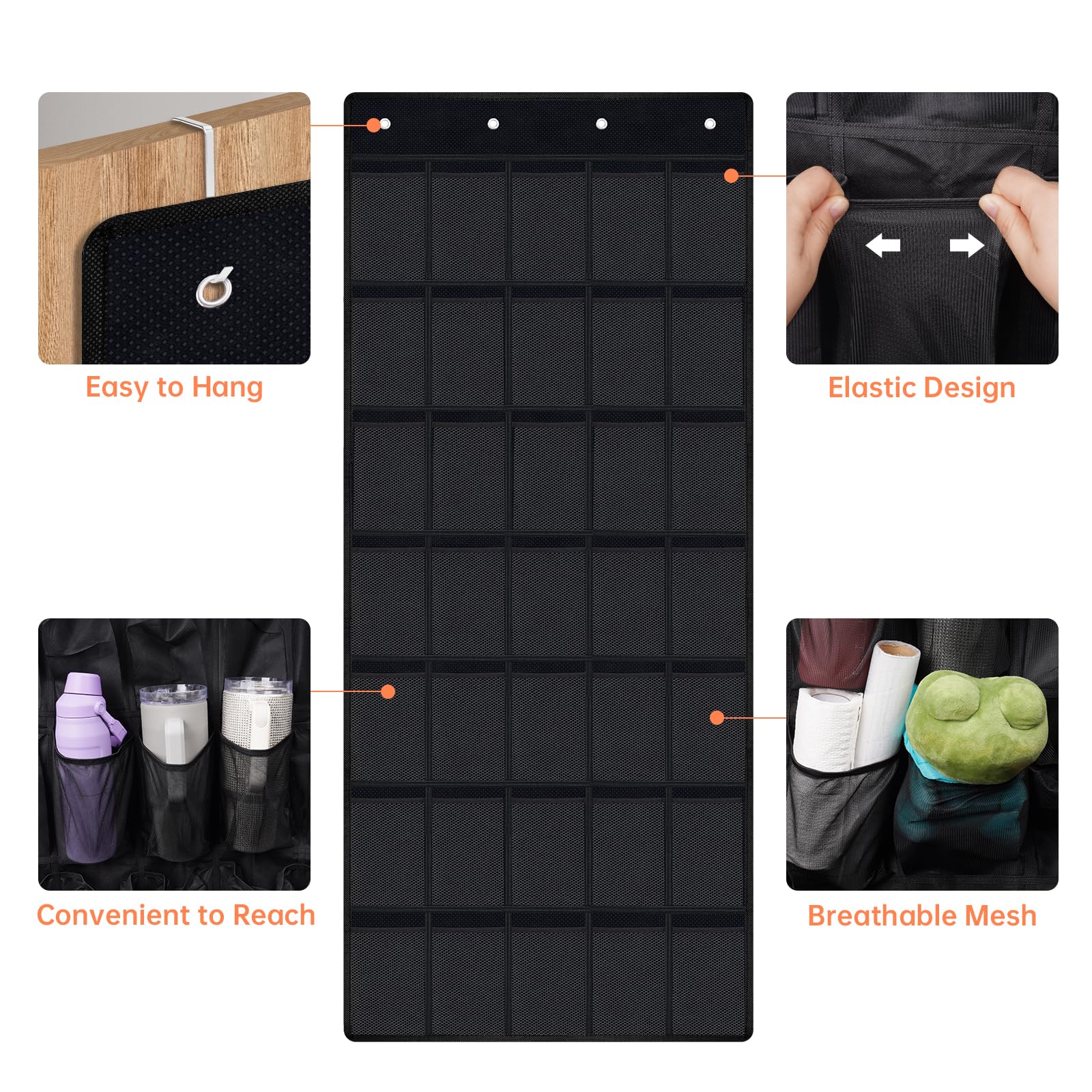 NiHome door-hanging organizer maximizes vertical space in kitchen and pantry.