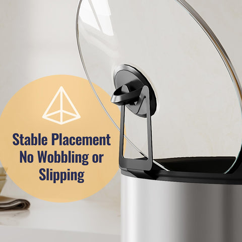 NiHome lid holder stored inside slow cooker saves kitchen space and reduces clutter.