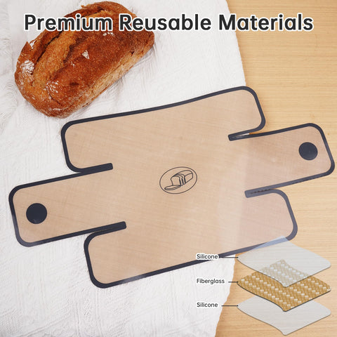 NiHome loaf pan liners fit nine-by-five inch pans for standard sizes.