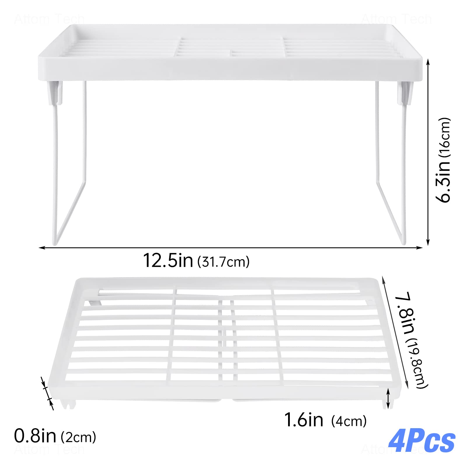 NiHome racks fit kitchen, pantry, desk, and bathroom cabinets for organization.