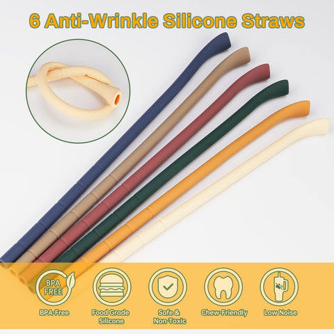 NiHome six-color straw set allows easy identification and personalization.