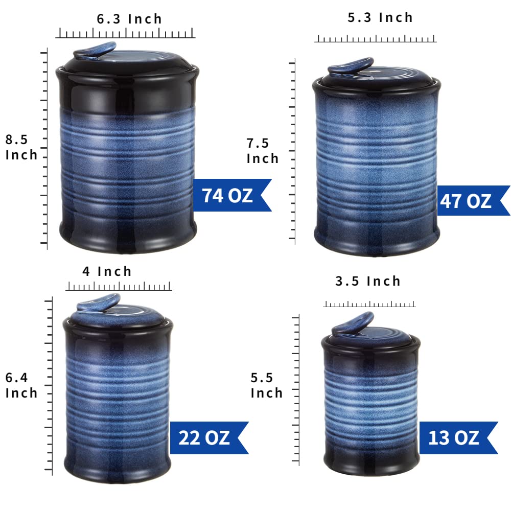 Nihow jars in different sizes ideal for rice, pasta, and snacks.