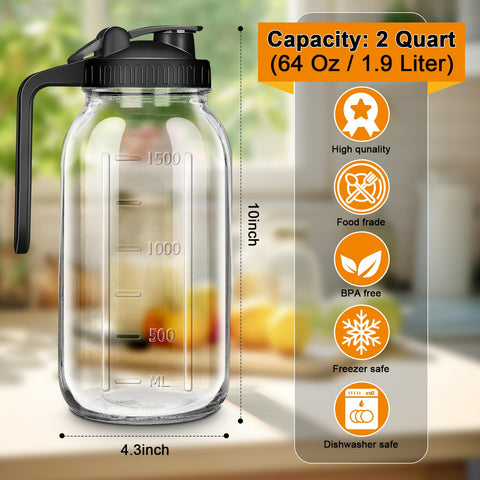NIJIALGEXPY wide-mouth pitcher, easy filling and cleaning in action