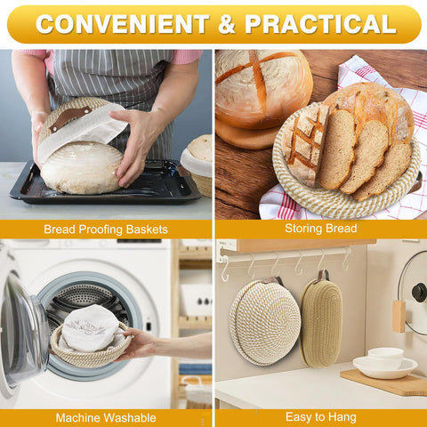 Nikkar Banneton oval bread proofing basket with lid helps maintain moisture balance during proofing.