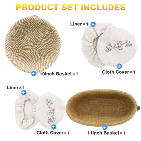 Nikkar collapsible bread-proofing set folds for space-saving storage in any kitchen.