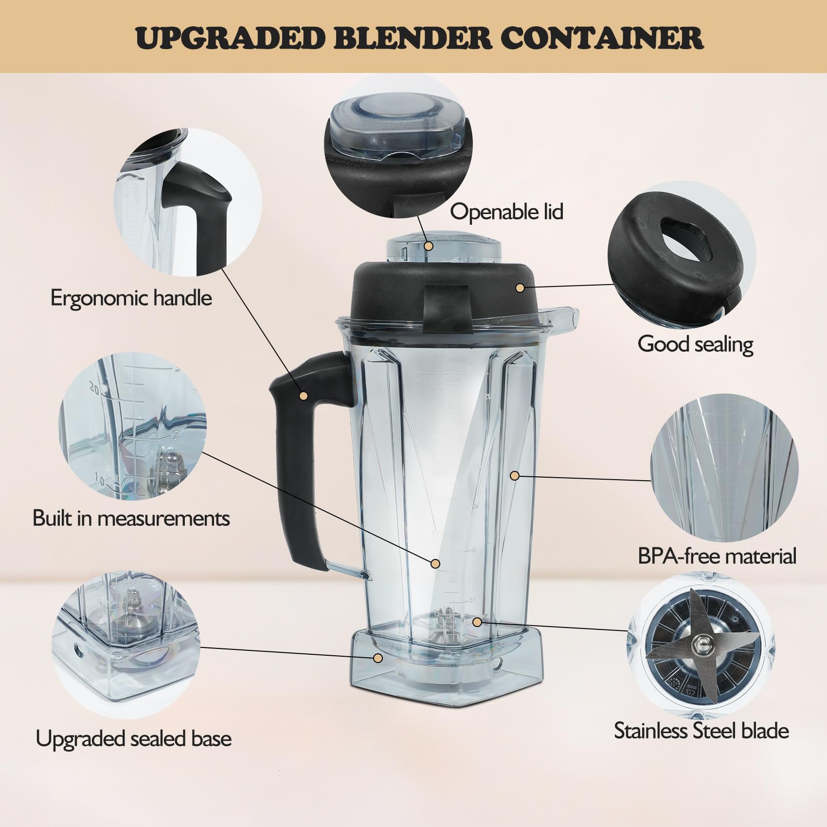 Nikkar blender pitcher zinc alloy base reduces leakage and adds stability.