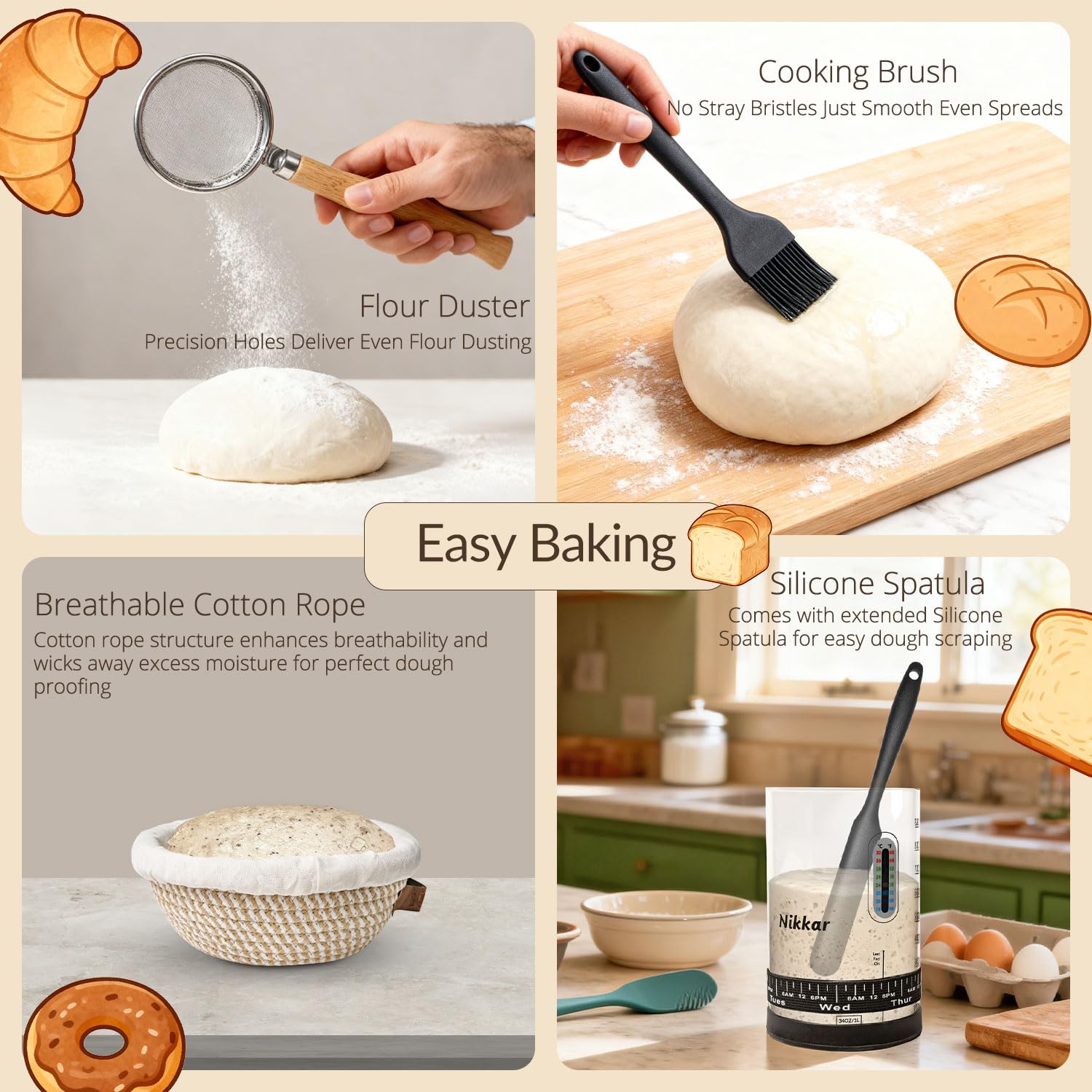 Nikkar bread lame with blades for precise scoring
