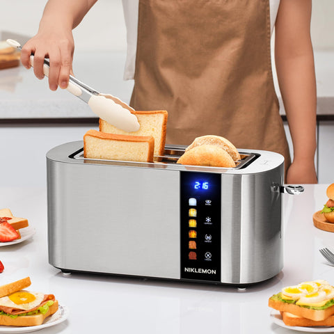NIKLEMON even-toasting technology delivers consistent results across slices.