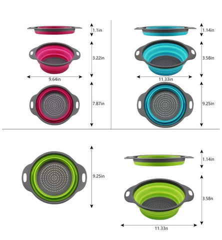 Niklye Ultimate Kitchen Strainers 12in drain: handles heavy vegetables with stable rinsing.