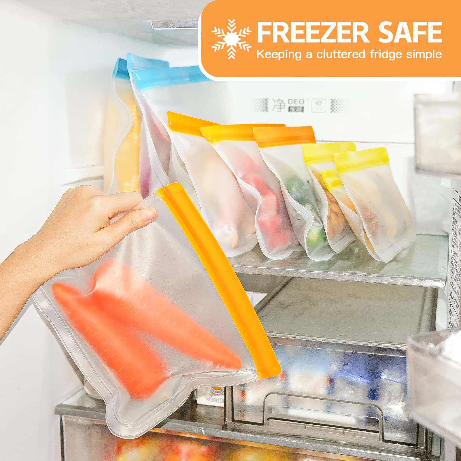 NIKUY silicone bags in lunch box for portable meals