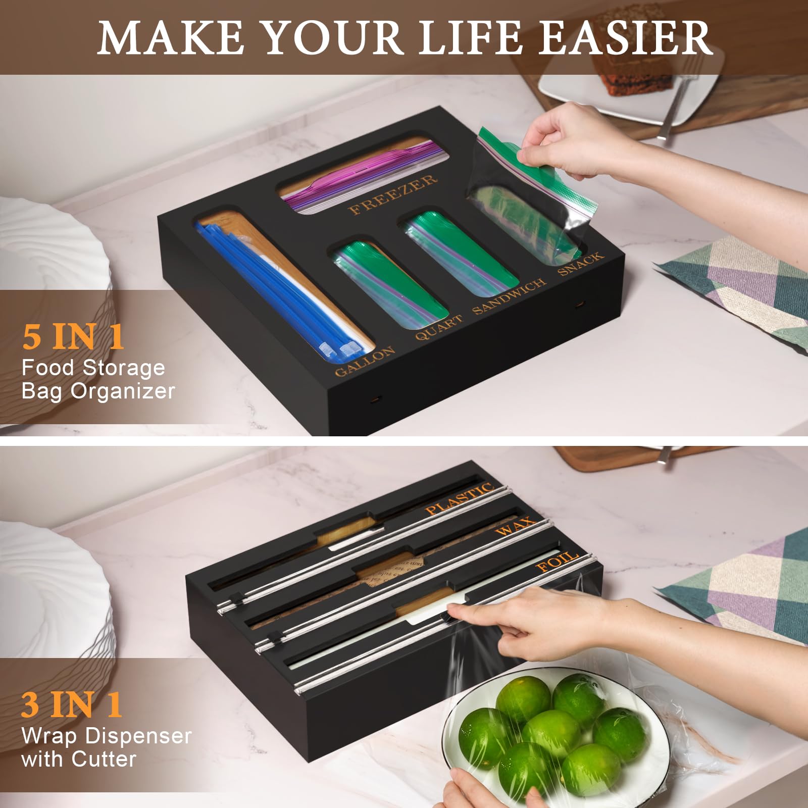 NIKUY drawer organizer insert offers enhanced kitchen organization and accessibility.