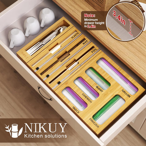 NIKUY sliding cutter enables quick, clean cuts for wraps.