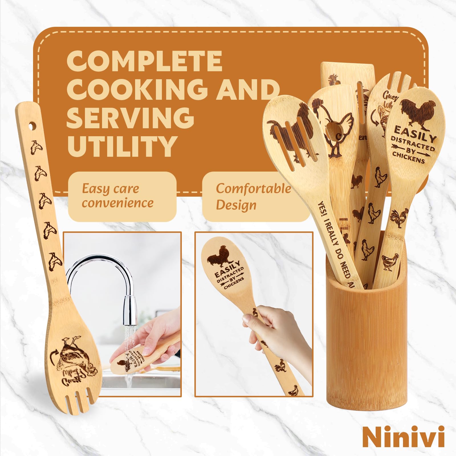 Ninivi gift-ready kitchen decor ideal for chicken lovers and home cooks