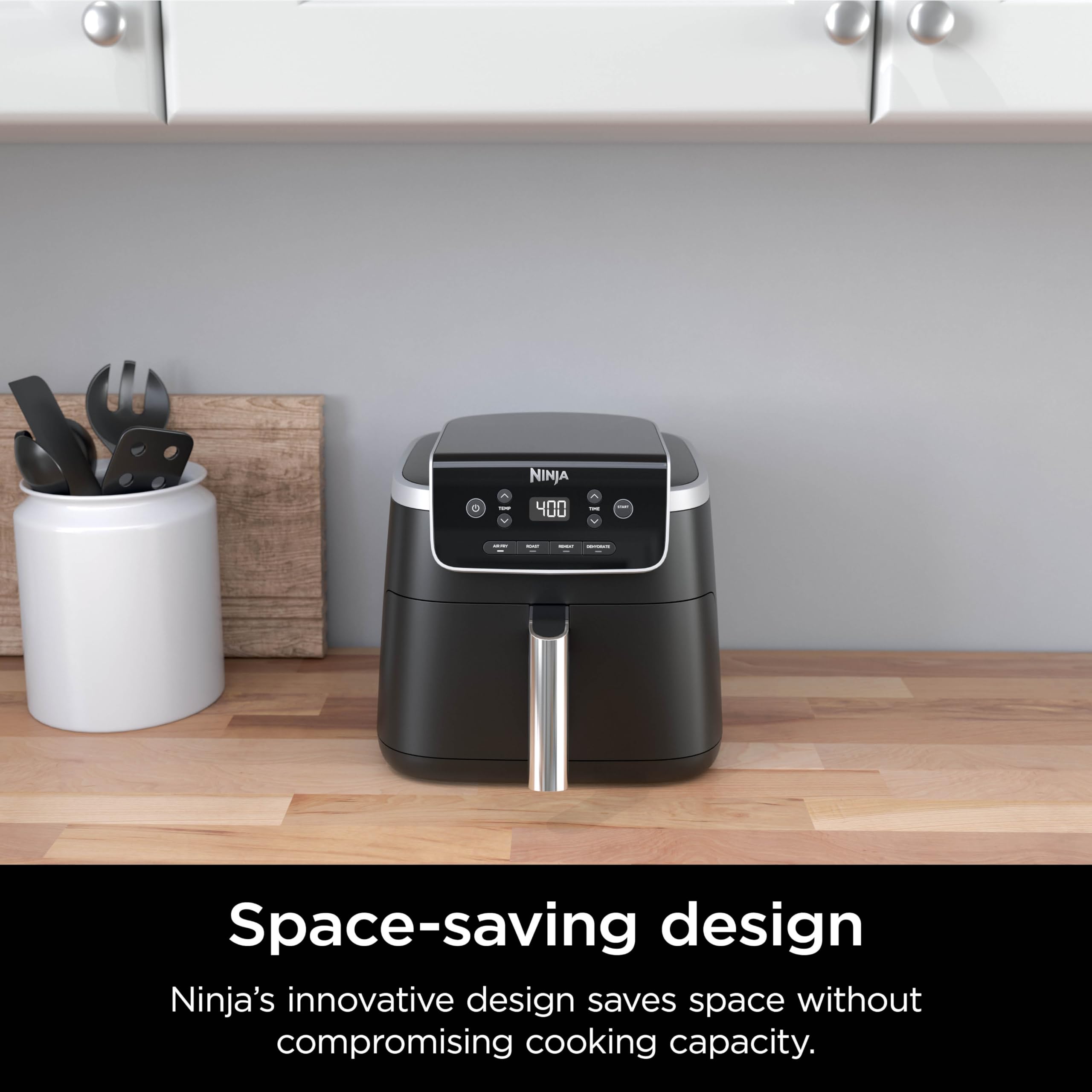 Ninja Air Fryer Pro cooks frozen foods to crisp quickly.