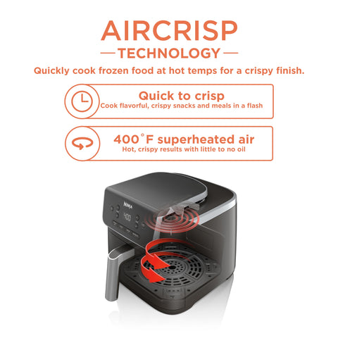Ninja Air Fryer Pro interior with nonstick basket ready for fries.