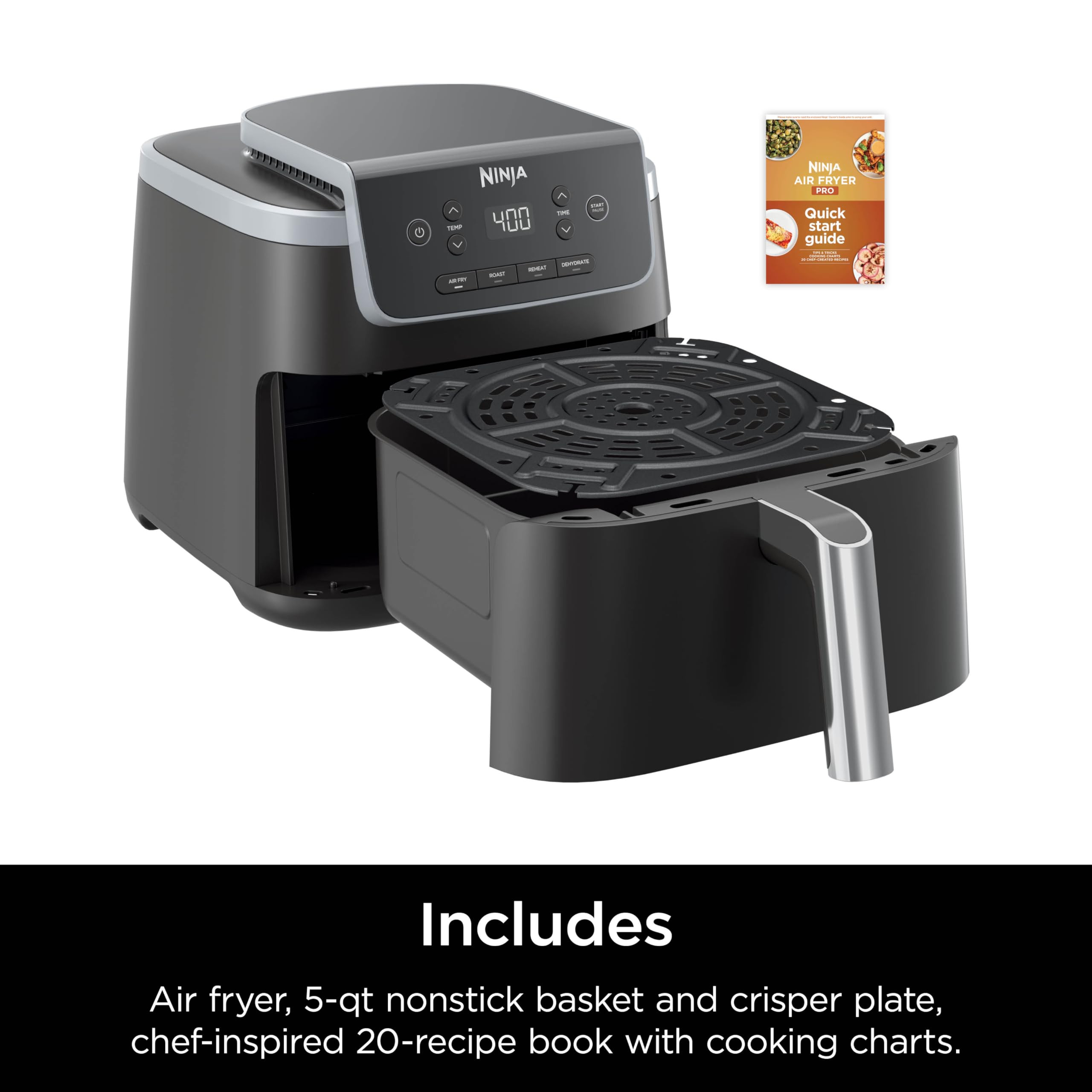 Ninja Air Fryer Pro nonstick parts enable effortless cleanup.