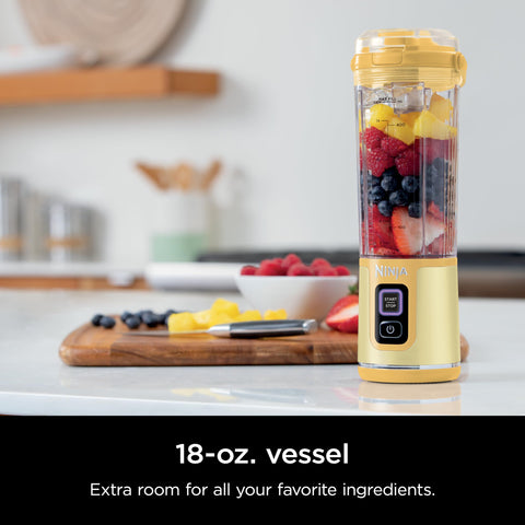 Ninja Blast 18 oz blending vessel ready for smoothies and shakes.