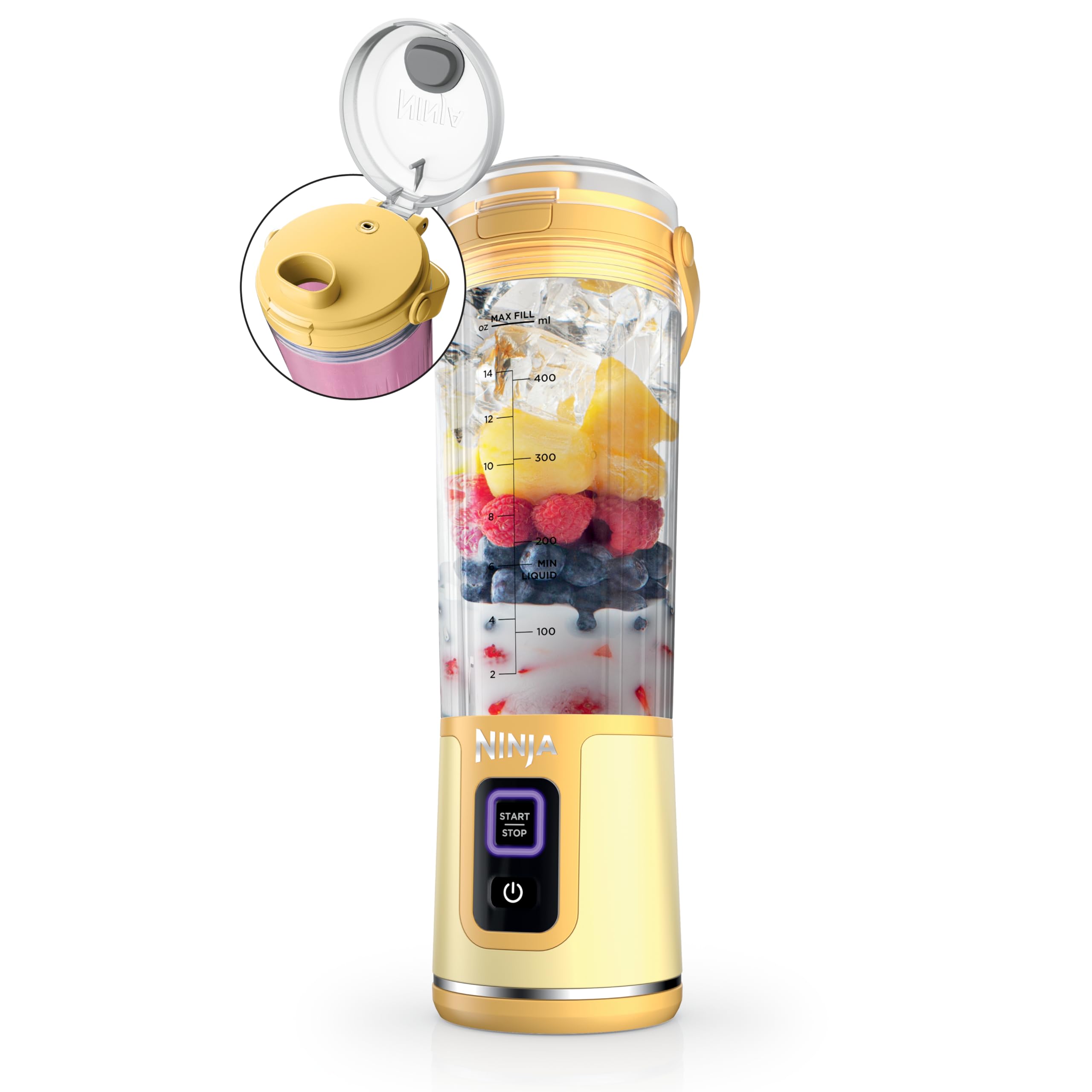 Ninja Blast portable blender base with USB-C recharge for cordless blending.
