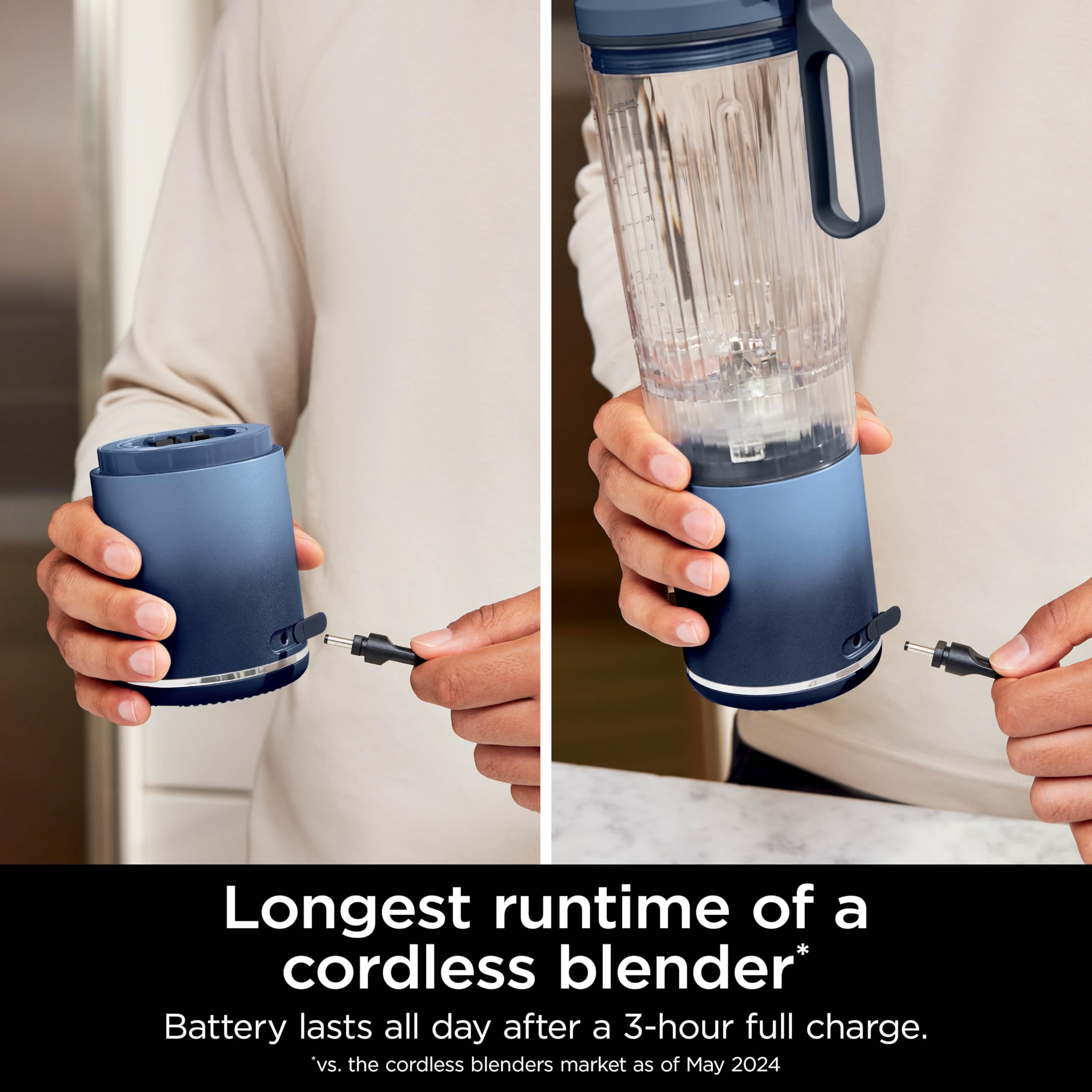 Ninja Blast Max detachable base enabling twist-and-go blending.