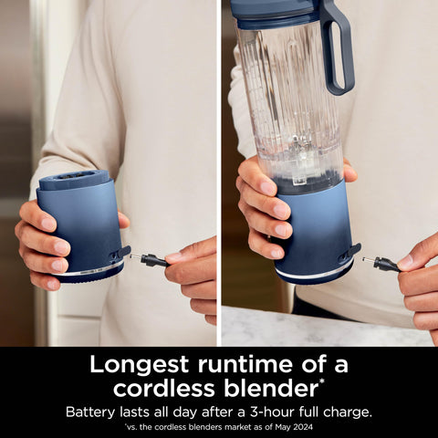 Ninja Blast Max detachable base enabling twist-and-go blending.