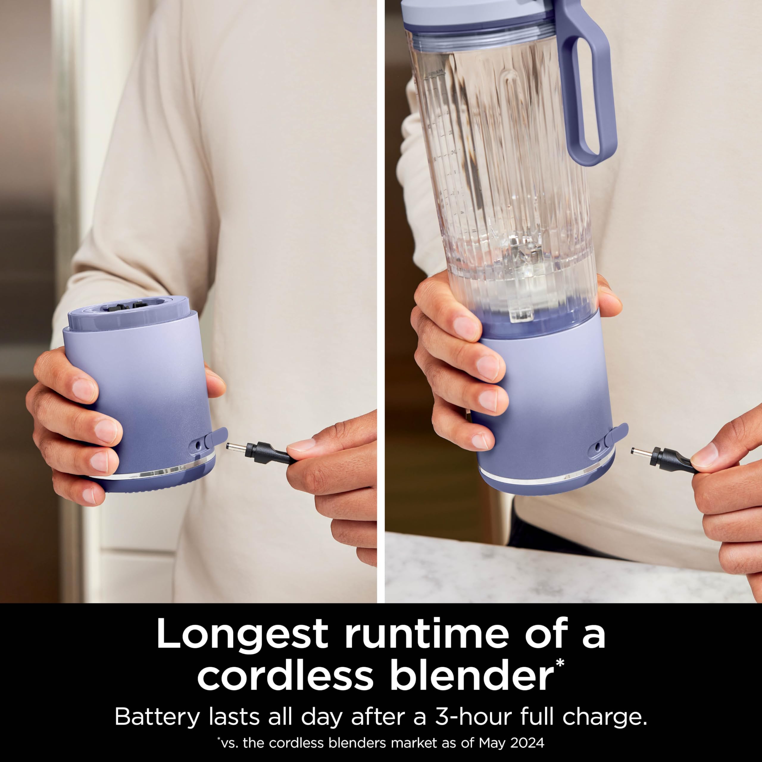 Ninja Blast Max Twist and Go vessel ready for portable smoothies.