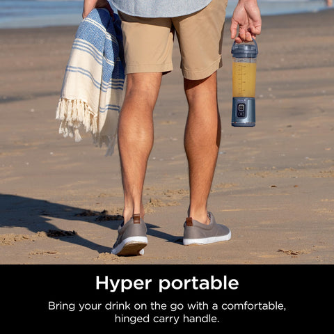 Ninja Blast hinged carry handle makes transporting your drink simple.